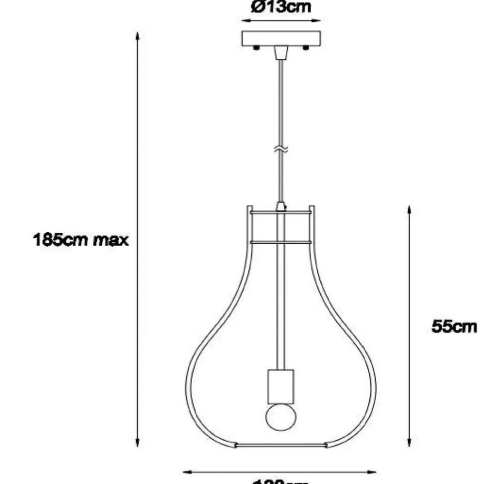 Bodo pendellampe, lyst træ