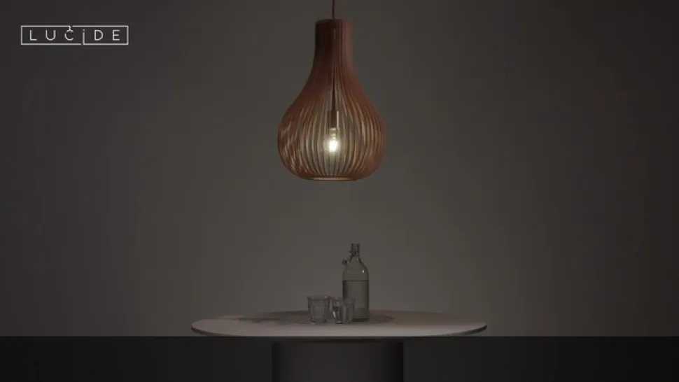 Bodo pendellampe, lyst træ