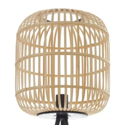 Bordesley gulvlampe, trefod, med træskærm