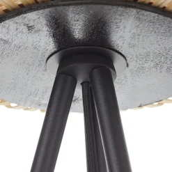 Bordesley gulvlampe, trefod, med træskærm