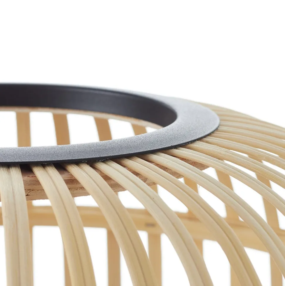 Bordesley gulvlampe, trefod, med træskærm