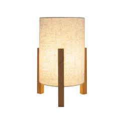 Bordlampe 3193, træ, hørtekstil, højde 32 cm