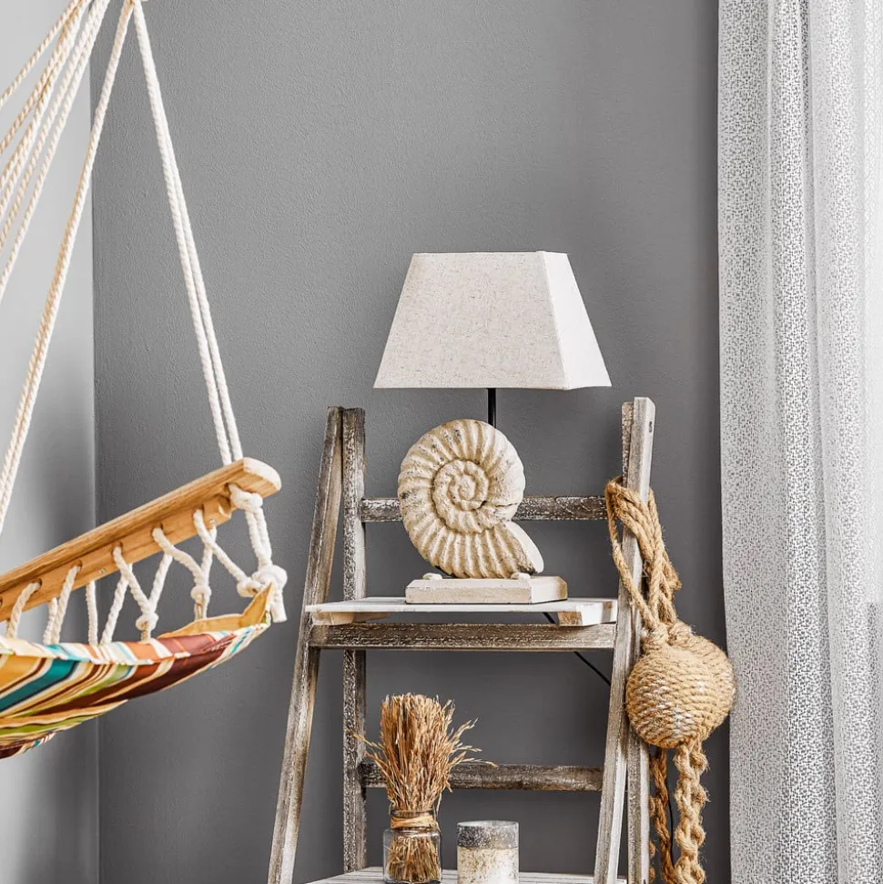 Bordlampe Conchiglia med dekoreret fod
