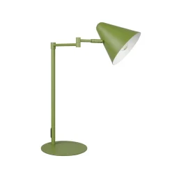 Bordlampe Cosima, grøn, højde 50 cm, metal