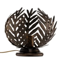 Bordlampe Felce som bregne i bronze, højde 24 cm