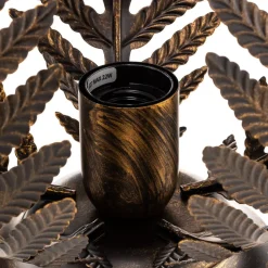 Bordlampe Felce som bregne i bronze, højde 24 cm