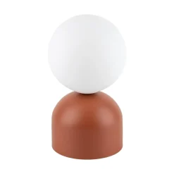 Bordlampe Miki, terrakotta, højde 21 cm, metal/glas, G9