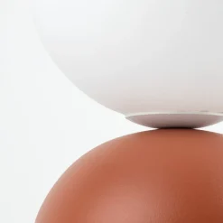 Bordlampe Miki, terrakotta, højde 21 cm, metal/glas, G9