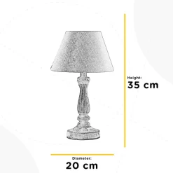 Bordlampe Raffy i ældet træ