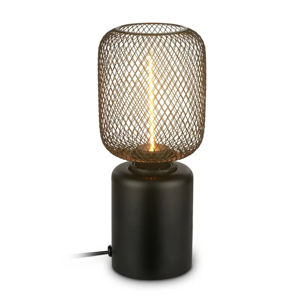 Bordlampe Rist, sort, højde 22 cm, metal