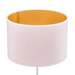 Bordlampe Roller, hvid/guld, højde 50 cm