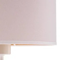 Bordlampe Roller, hvid/guld, højde 50 cm