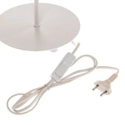 Bordlampe Roller, hvid/guld, højde 50 cm