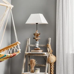 Bordlampe Seregon med stendekoration, højde 63 cm