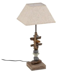 Bordlampe Seregon med stendekoration, højde 63 cm