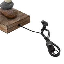 Bordlampe Seregon med stendekoration, højde 63 cm