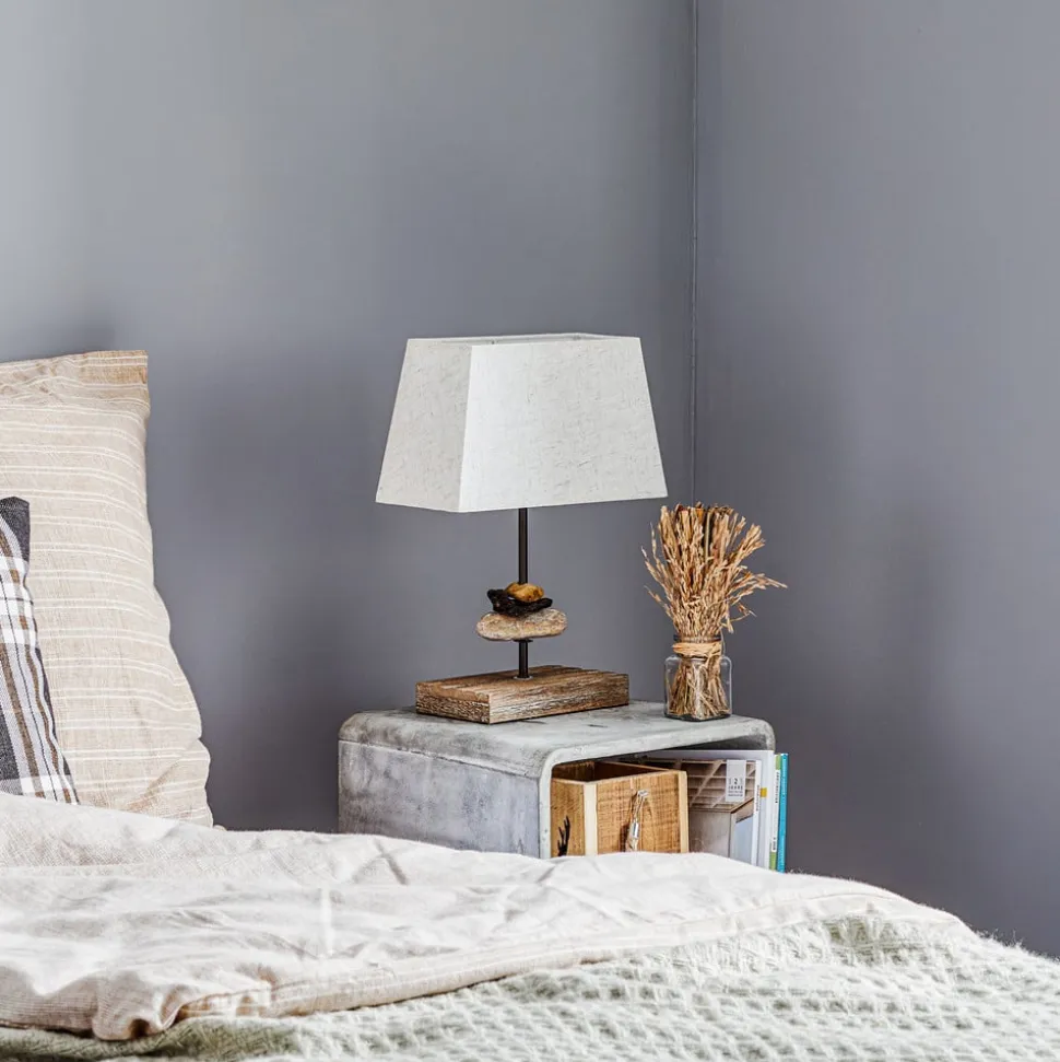 Bordlampe Seregon med stofskærm, højde 39 cm