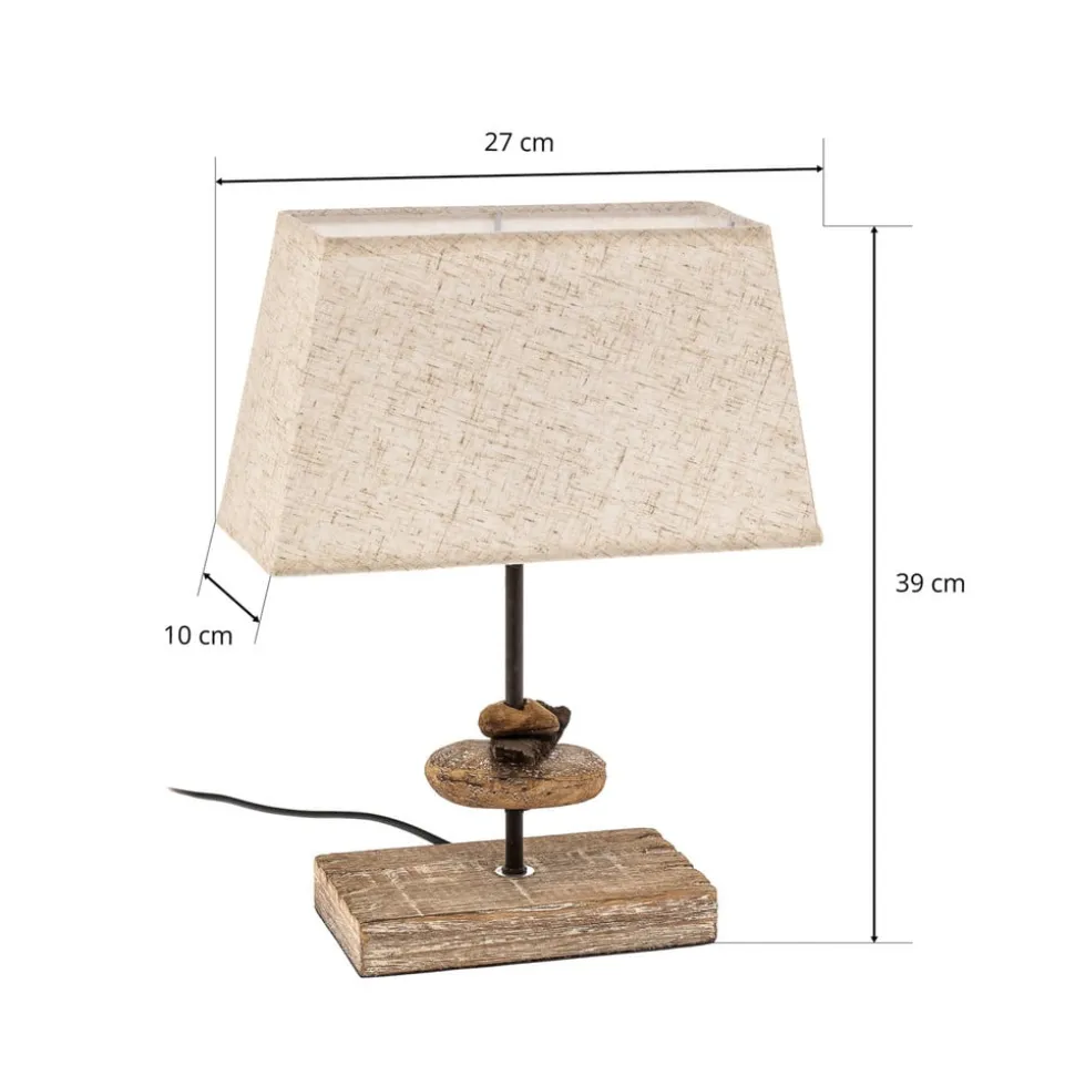 Bordlampe Seregon med stofskærm, højde 39 cm