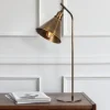 Bordlampe Sivani MR-610, antik guld, metal, højde 50 cm