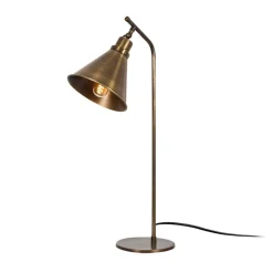 Bordlampe Sivani MR-610, antik guld, metal, højde 50 cm