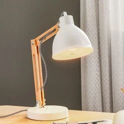 Bordlampe Skansen, justerbar, hvid