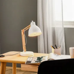 Bordlampe Skansen, justerbar, hvid