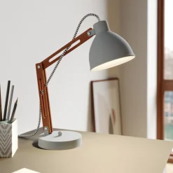 Bordlampe Skansen, justerbar, grå