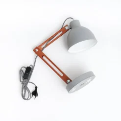 Bordlampe Skansen, justerbar, grå