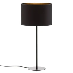 Bordlampe Soho, cylindrisk 56 cm sort/guld