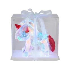 Bordlampe til børneværelse Brondar enhjørning, rød, højde 26 cm