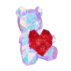 Bordlampe til børneværelse Brondar bjørn, rød, højde 32 cm