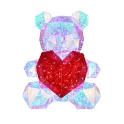 Bordlampe til børneværelse Brondar bjørn, rød, højde 32 cm