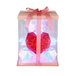 Bordlampe til børneværelse Brondar bjørn, rød, højde 32 cm