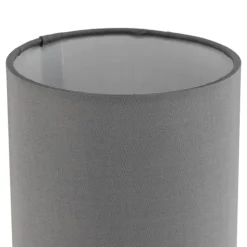 Bordlampen Claire med grå stofskærm