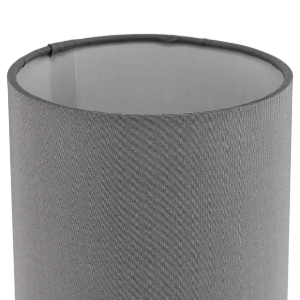 Bordlampen Claire med grå stofskærm