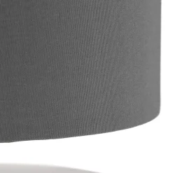 Bordlampen Claire med grå stofskærm