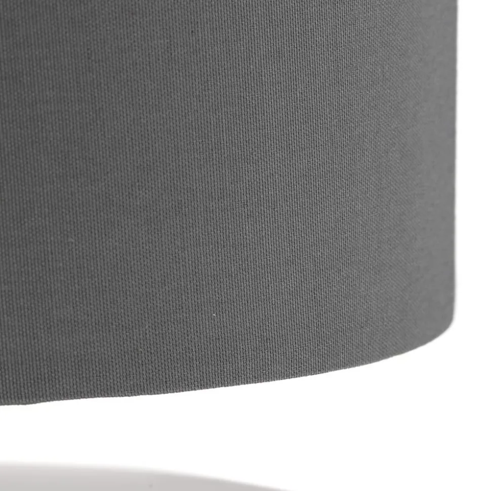Bordlampen Claire med grå stofskærm