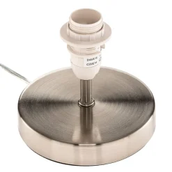 Bordlampen Claire med grå stofskærm