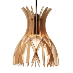 Bover Domita S/20 pendellampe, brun, bøg