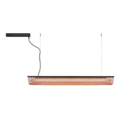 Bover LED-hængelampe Nans Balis S/140, brun/rød, 140 cm