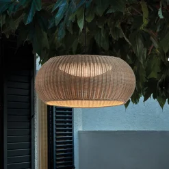 Bover LED-pendellampe til udendørs brug Perris, brun/beige, Ø 47 cm