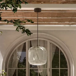 Bover Nans S/31 LED udendørs pendel, beige