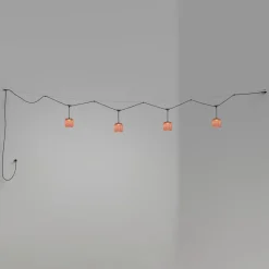 Bover Nans S/16/4L udendørs hængelampe, LED, rød