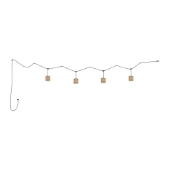 Bover Nans S/16/4L udendørs hængelampe, LED, brun