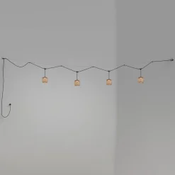 Bover Nans S/16/4L udendørs hængelampe, LED, brun