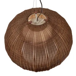 Bover udendørs hængelampe Garota, grafitbrun/brun Ø 72 cm