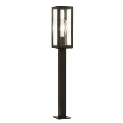 Box gadelampe af rustfrit stål, sort