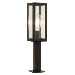 Box sokkellampe af rustfrit stål, sort