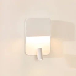 Boxer LED-væglampe med spot, hvid