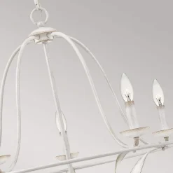 Bradbury 5 lysekrone, fem lys, hvid